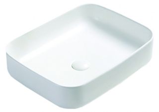 Раковина накладная Azario 50х39х13 фаянс, цвет Белый матовый (AZ78109MW)